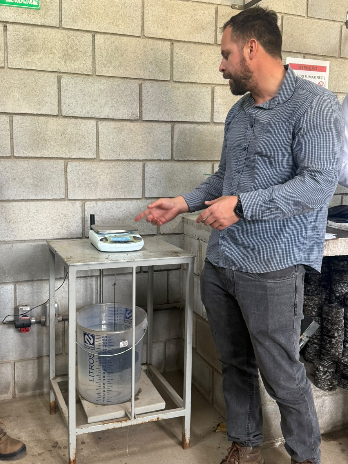 Demonstration of laboratory testing equipment